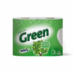 Zebra ტუალეტის ქაღალდი Green 4ფენა 4ცალი