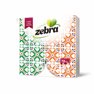 Zebra ხელსაცოხი დაკეცილი 33*33სმ 70ცალი