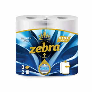 Zebra სამზარეულოს ხელსახოცი Mega 3ფენა 2ცალი