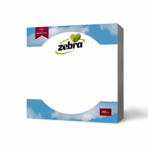 Zebra ხელსაცოხი White 28*28სმ 40ცალი