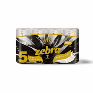 Zebra ტუალეტის ქაღალდი Deluxe 5ფენა 8ცალი