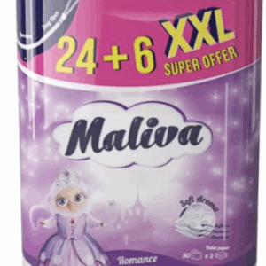 Maliva ტუალეტის ქაღალდი Romance 3ფენა 24+6ცალი