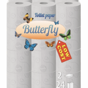 Zebra ტუალეტის ქაღალდი Butterfly 2ფენა 24ცალი