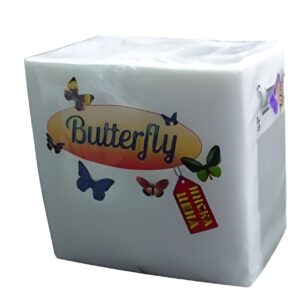 Zebra ხელსაცოხი Butterfly 33*33სმ 80ცალი