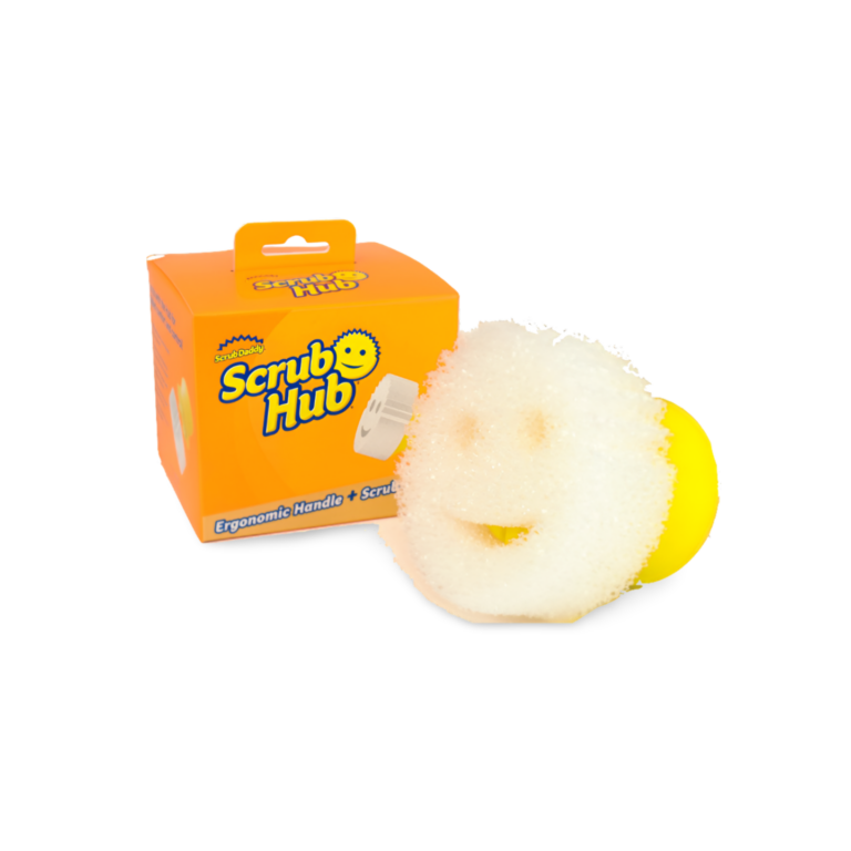 Scrub Hub ღრუბელი სახელურით + Scrub Daddy თეთრი 1ც